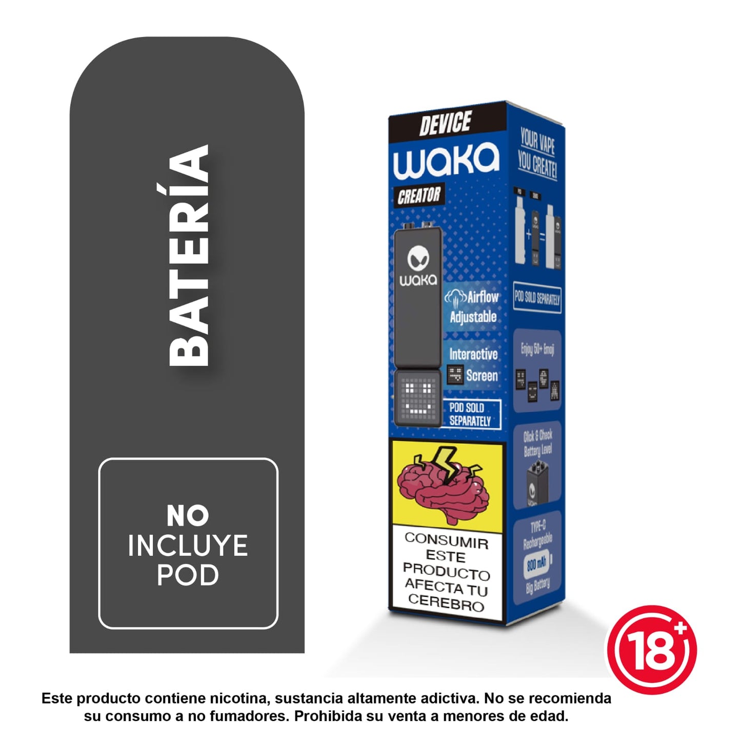 Waka CREATOR POD y/o Batería - 15k PUFFS - LANZAMIENTO