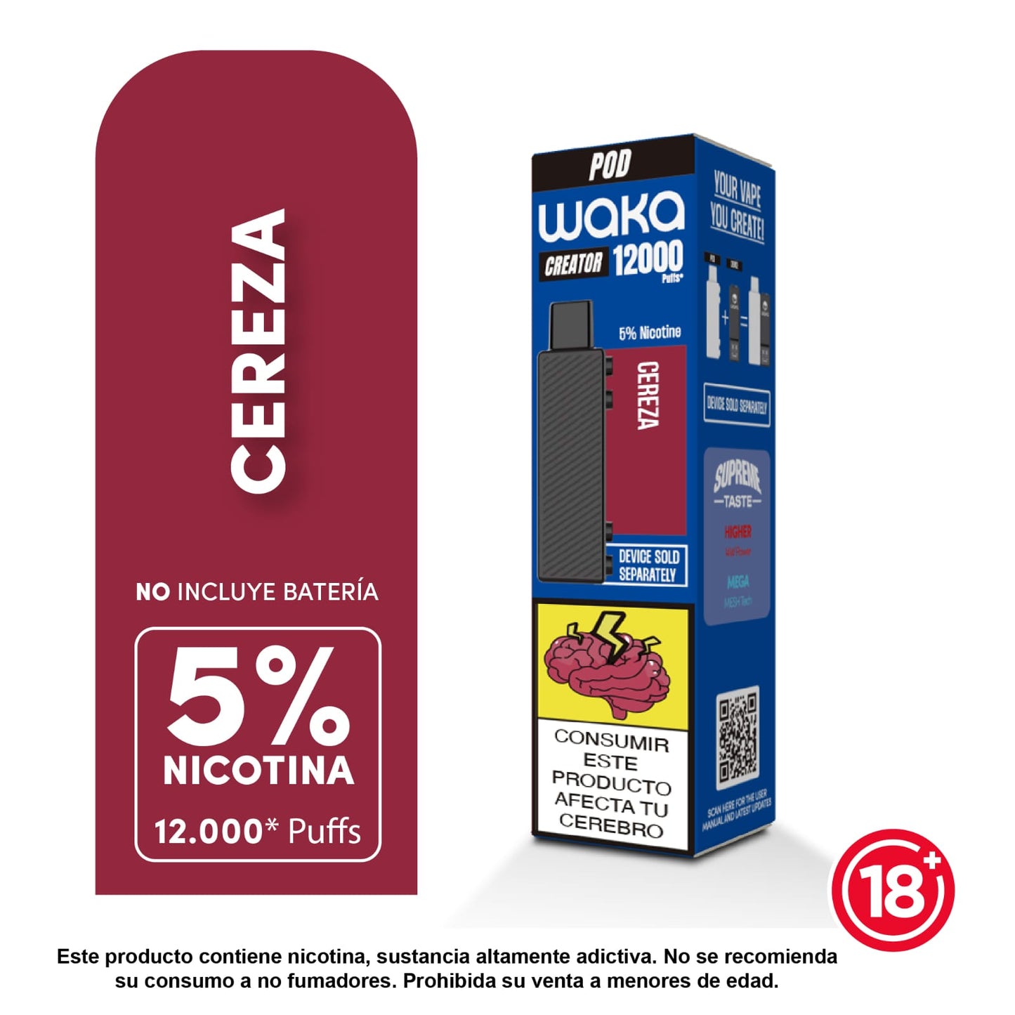 Waka CREATOR POD y/o Batería - 15k PUFFS - LANZAMIENTO