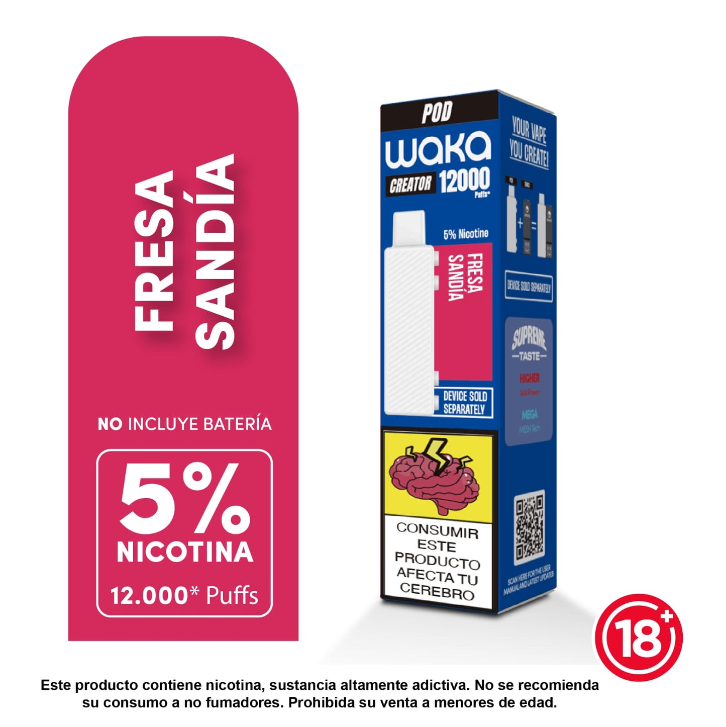 Waka CREATOR POD y/o Batería - 15k PUFFS - LANZAMIENTO