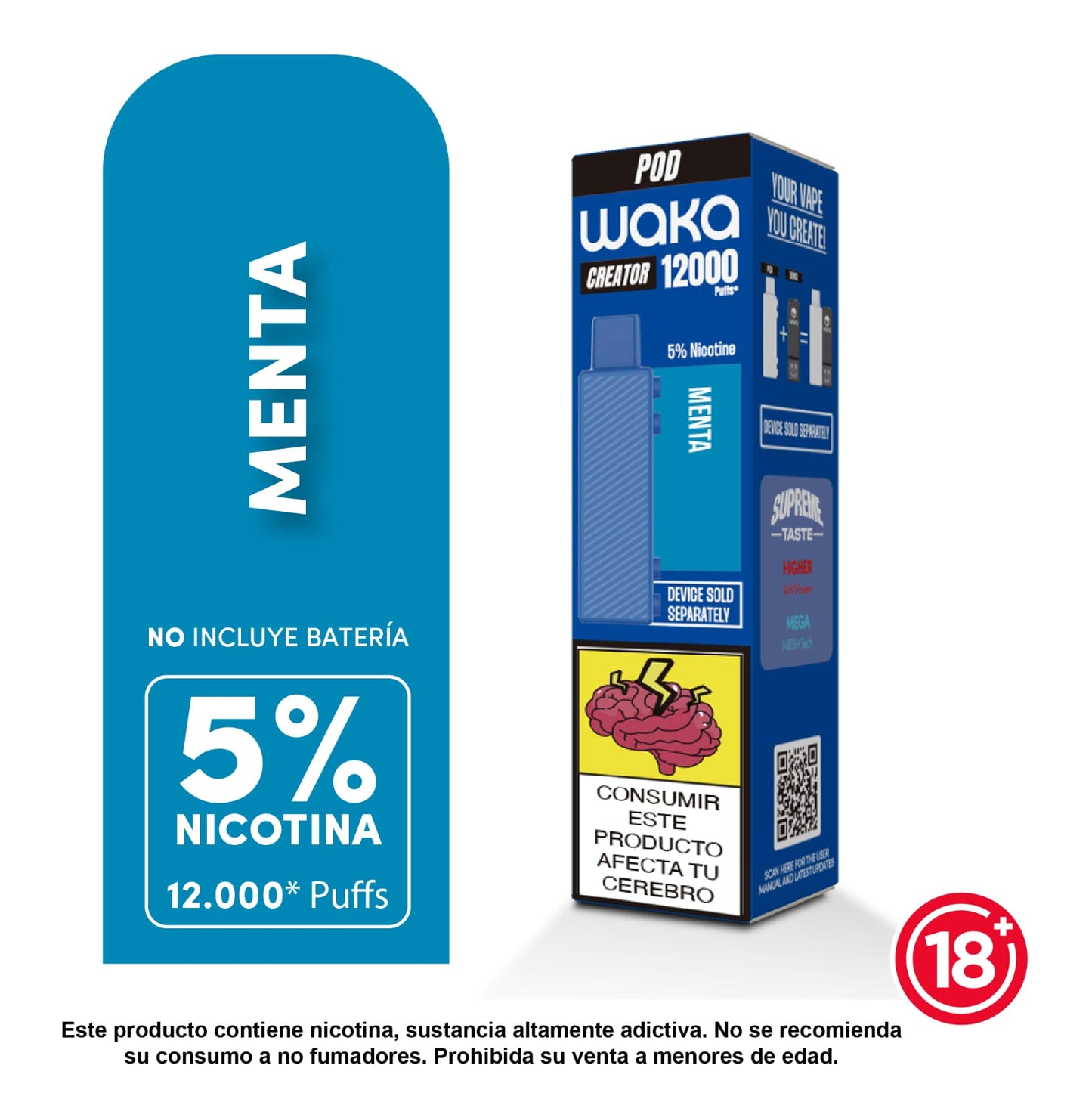 Waka CREATOR POD y/o Batería - 15k PUFFS - LANZAMIENTO