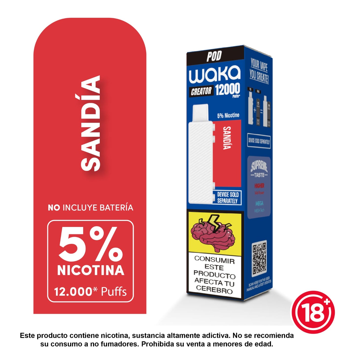Waka CREATOR POD y/o Batería - 15k PUFFS - LANZAMIENTO