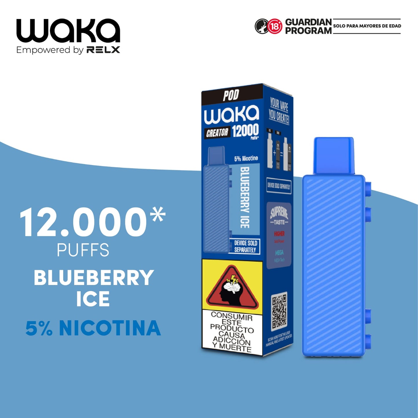Waka CREATOR POD y/o Batería - 15k PUFFS - LANZAMIENTO